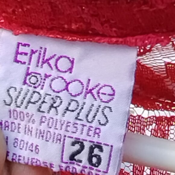 Erika Brooke Super Plus Red Lace Duster 26W – Pre-Owned - Picture 6 of 9